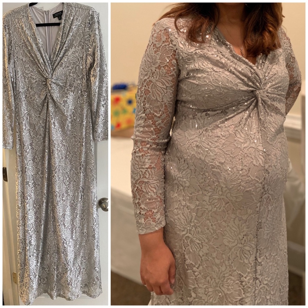 Silver Long Sequins Dress- Worn Once